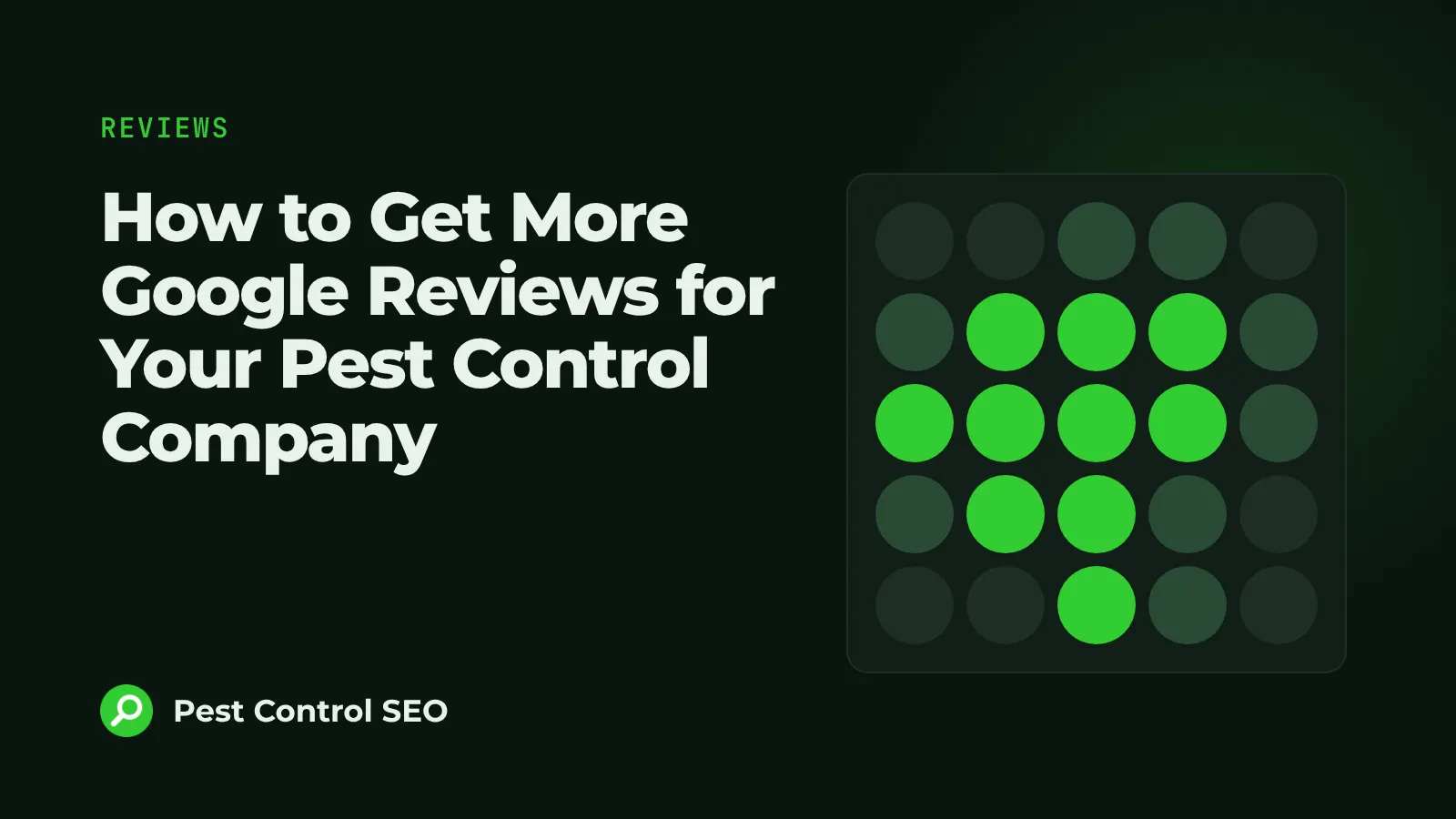 Pest Control SEO cover graphic with the post title and a map grid