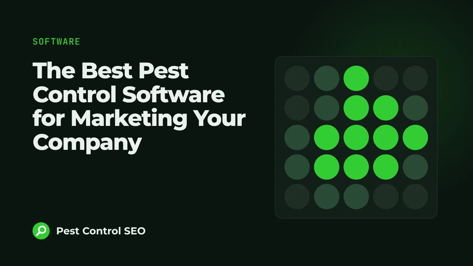 Pest Control SEO cover graphic with the post title and a map grid