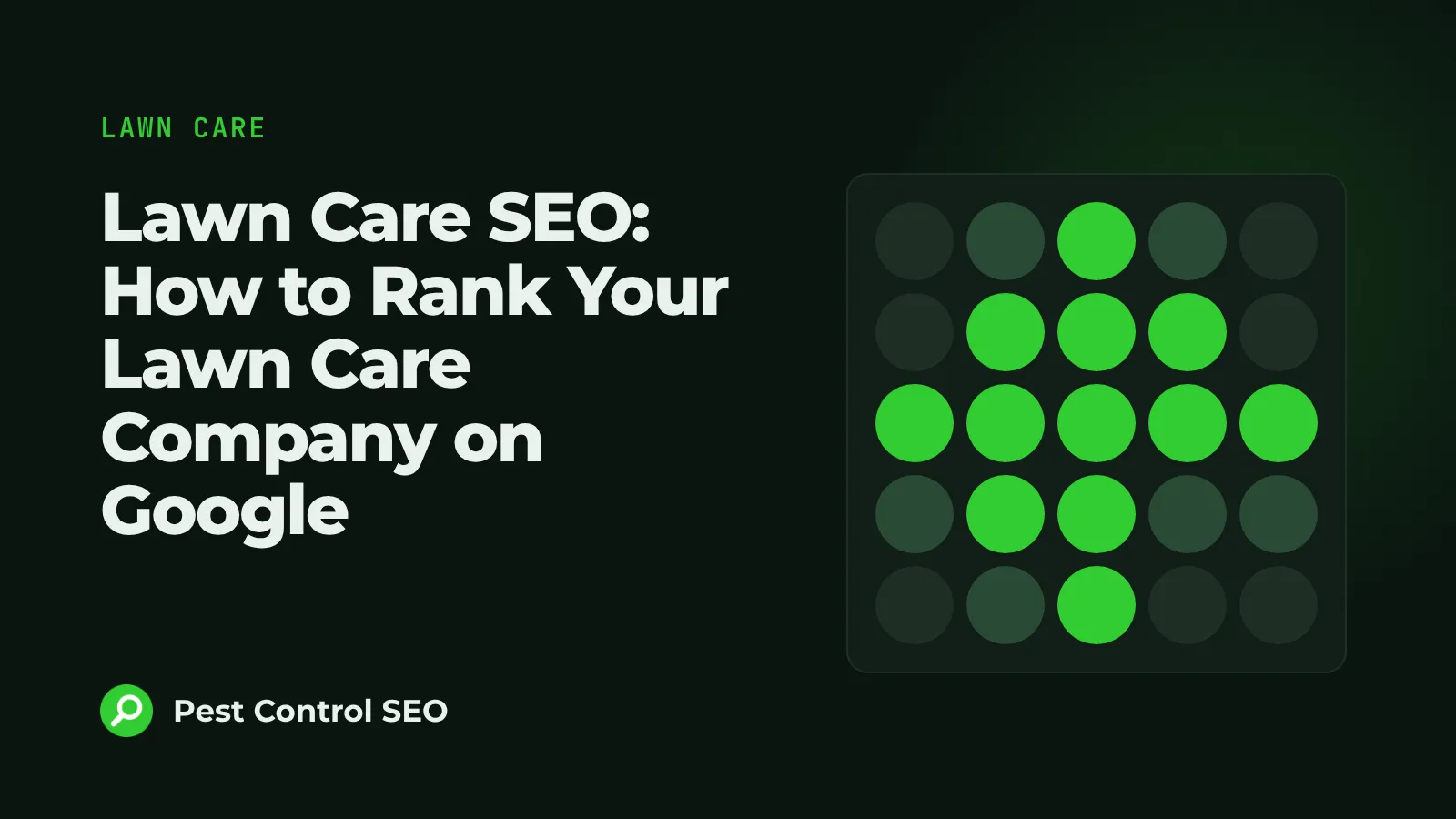 Pest Control SEO cover graphic with the post title and a map grid